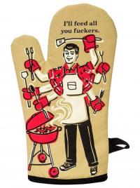 Feed all you fuckers oven mitt