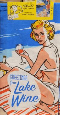 Greetings from lake wine towel