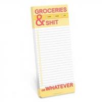 Groceries and shit notepad