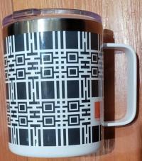 Flw black & white tazza metal mug