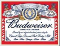 Budweiser label sign