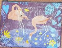 Flamingo zipper bag