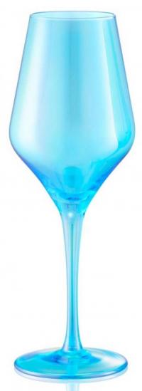 Pair Turquoise wine glasses