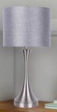 Gray sparkly  silver table lamp
