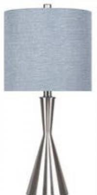 Dusty blue hourglass table lamp