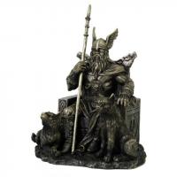 Odin sitting sculpture