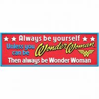 Wonder woman table sign