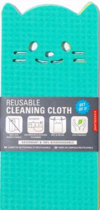 Cat reuseable cleaning cloths set 3