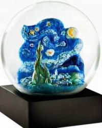 Starry night snow globe